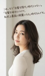 大人女性におすすめする白髪ぼかしカラー