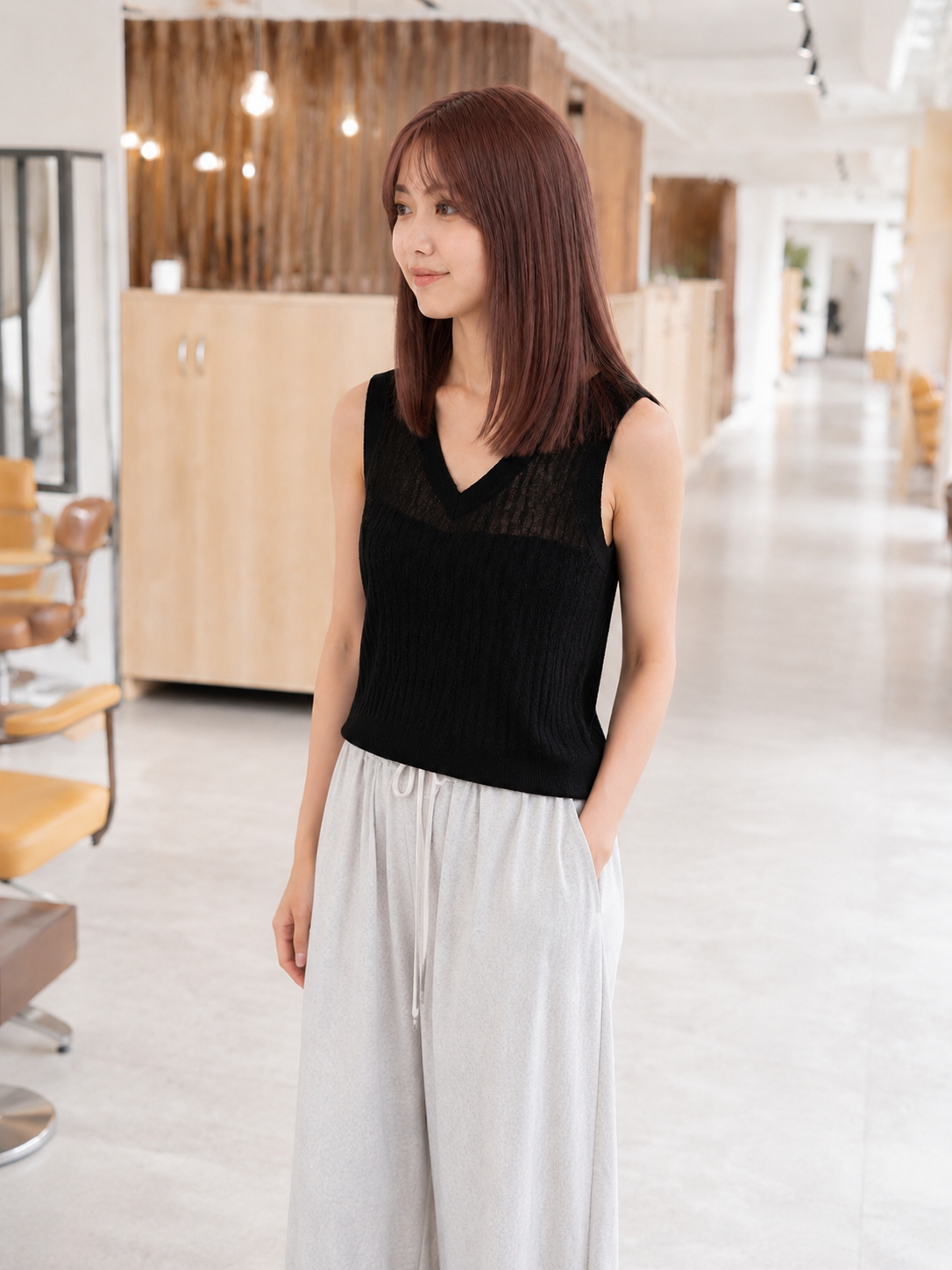 pinkbrown 透明感×ナチュラルストレートUP